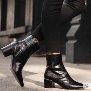 Thursday Boots Luna in Black Croco